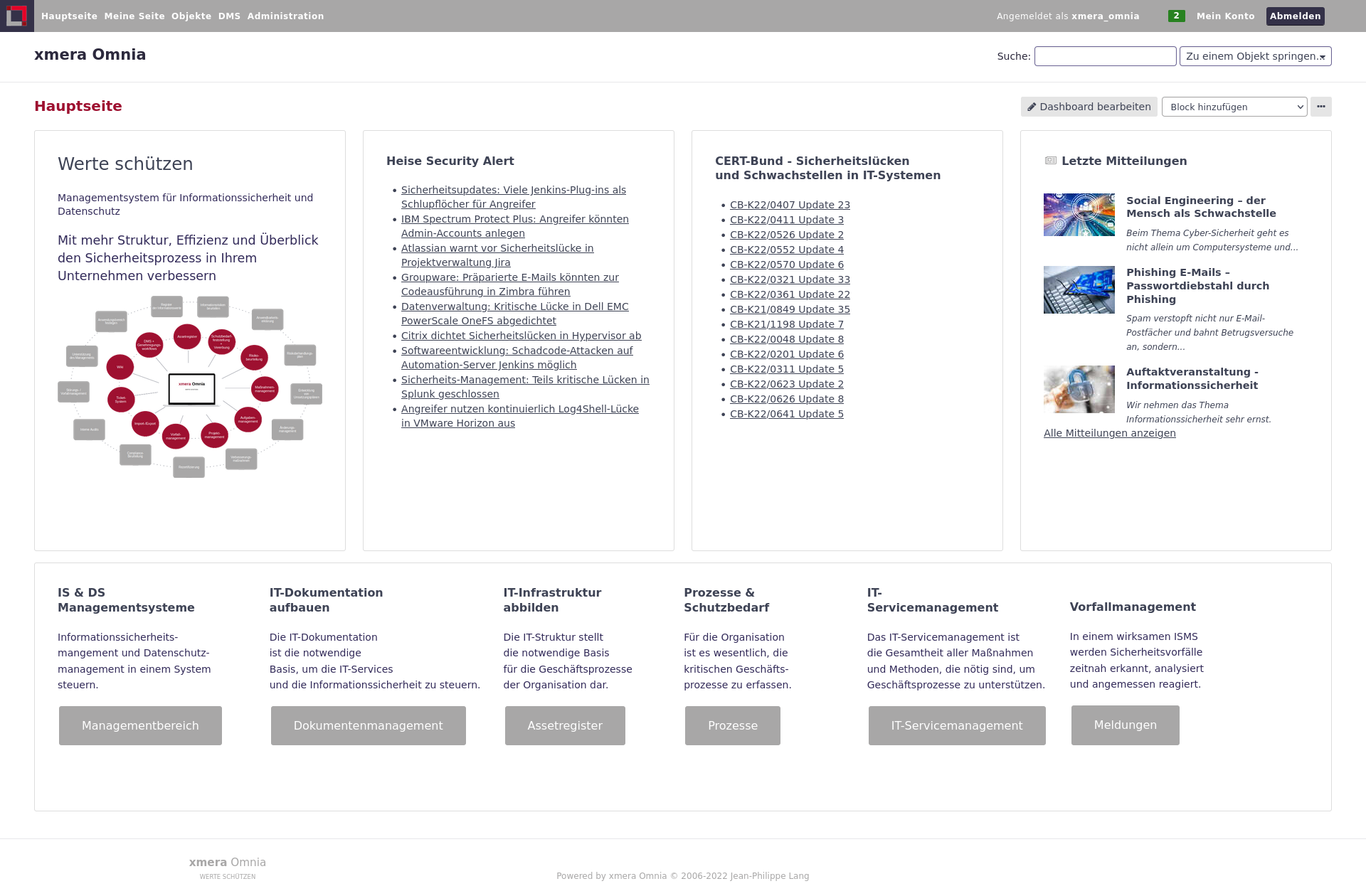 einfuehrung system dashboard