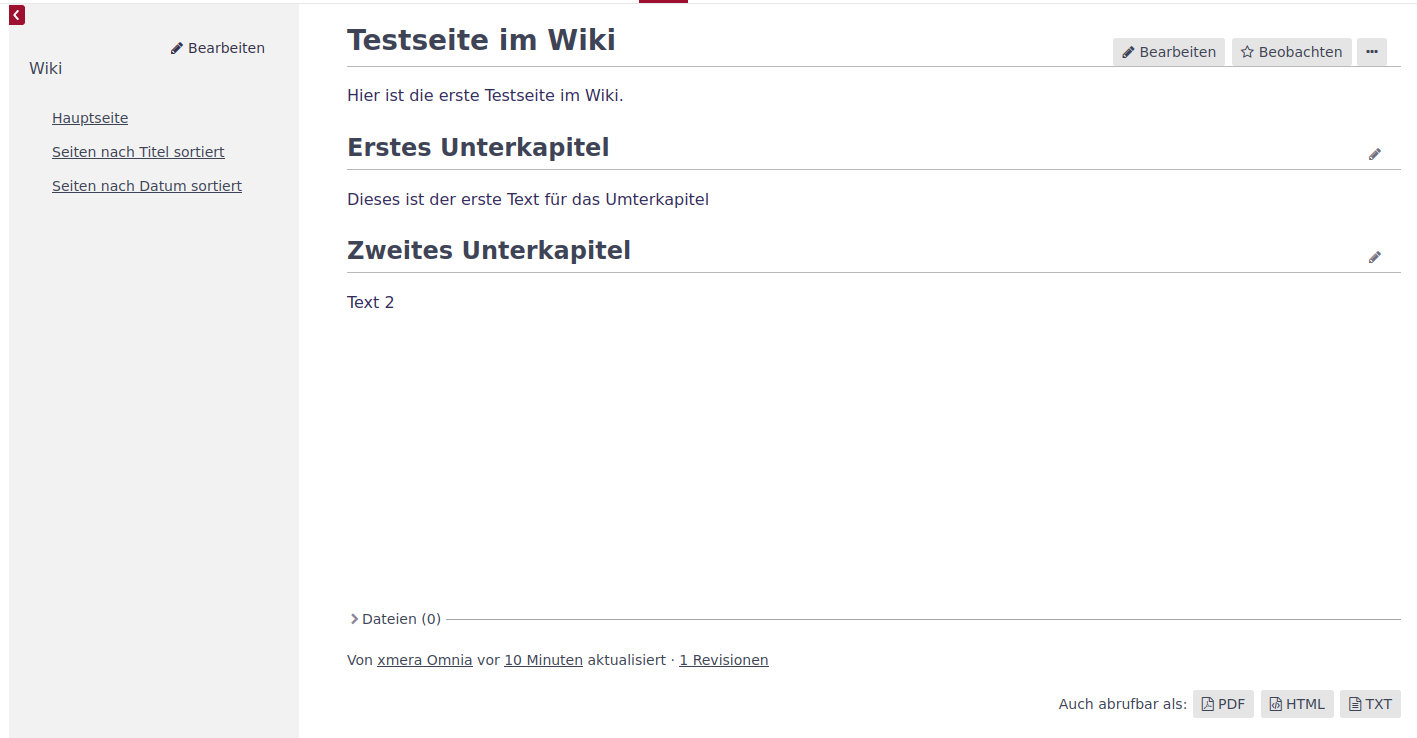 modul wiki startseite