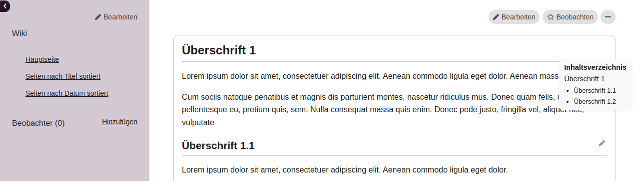modul wiki sidebar hauptseite