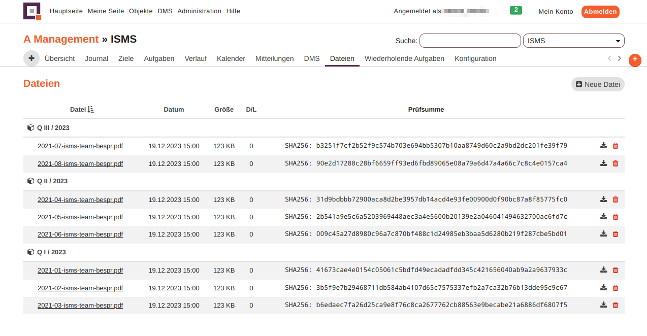 modul dateien uebersicht