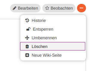 modul wiki seite loeschen