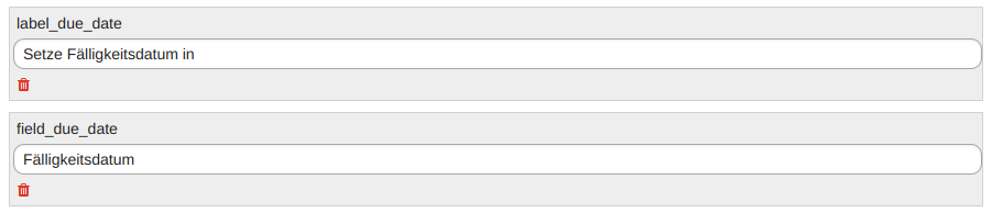Bezeichnungsfeldliste