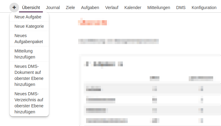 konfiguration anzeige menue plus