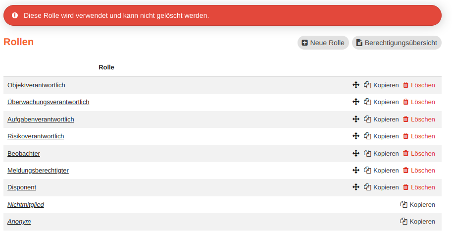 Diese Rolle wird verwendet und kann nicht gelöscht werden.