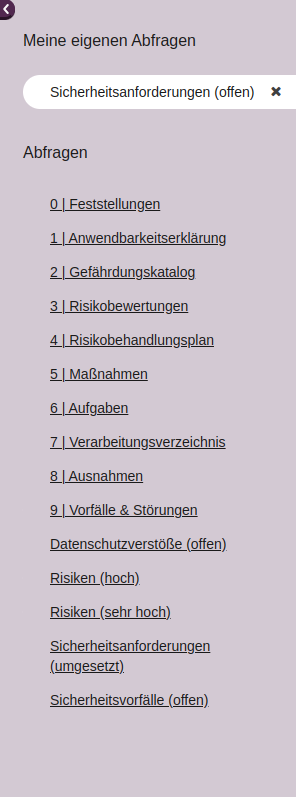 einfuehrung abfrage sidebar