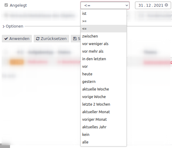 einfuehrung filter regeln datum