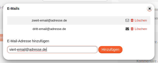individuell konto e mails