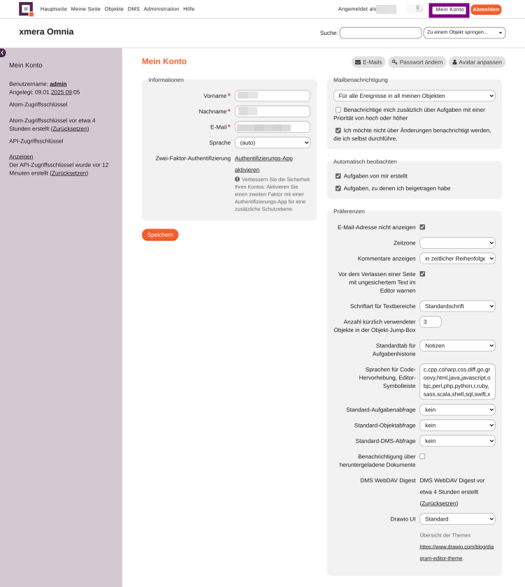 individuell konto einstellungen