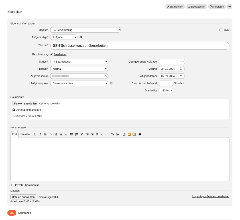 modul aufgaben bearbeiten