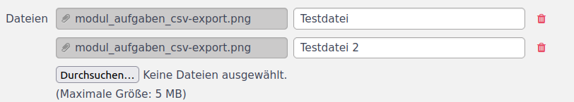 modul aufgaben dateien
