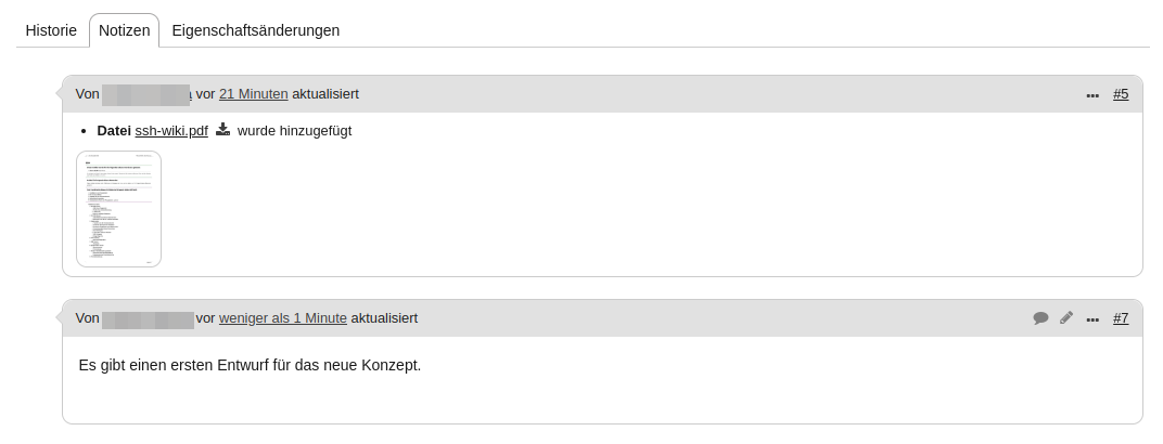 modul aufgaben historie kommentare