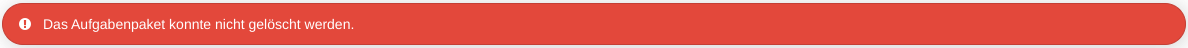 modul aufgaben paket fehler loeschen