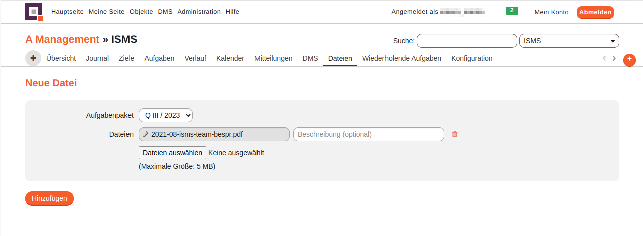 modul dateien neue datei