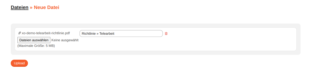 modul dms neue datei