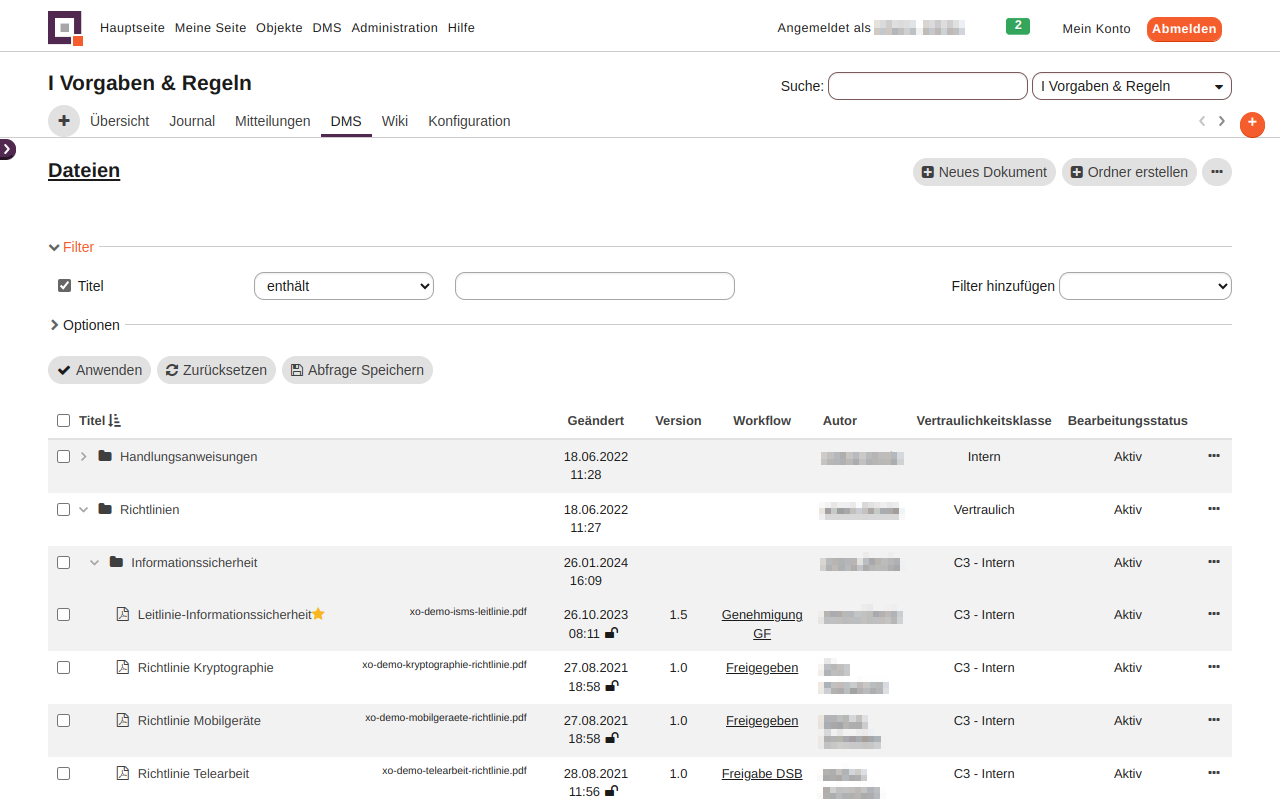 modul dms uebersicht