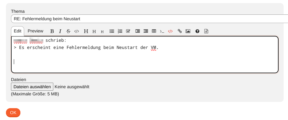 modul foren antworten