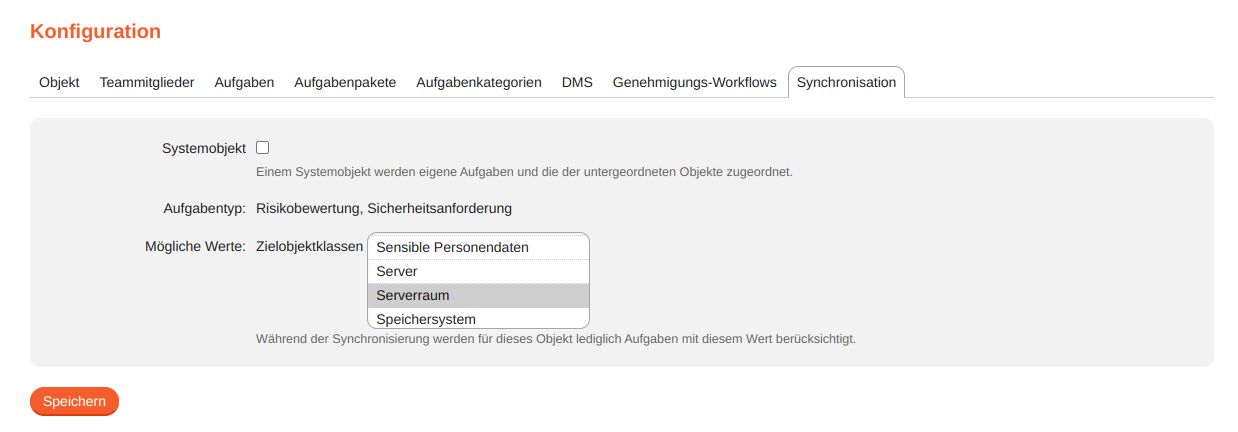 modul sync konfig objekt