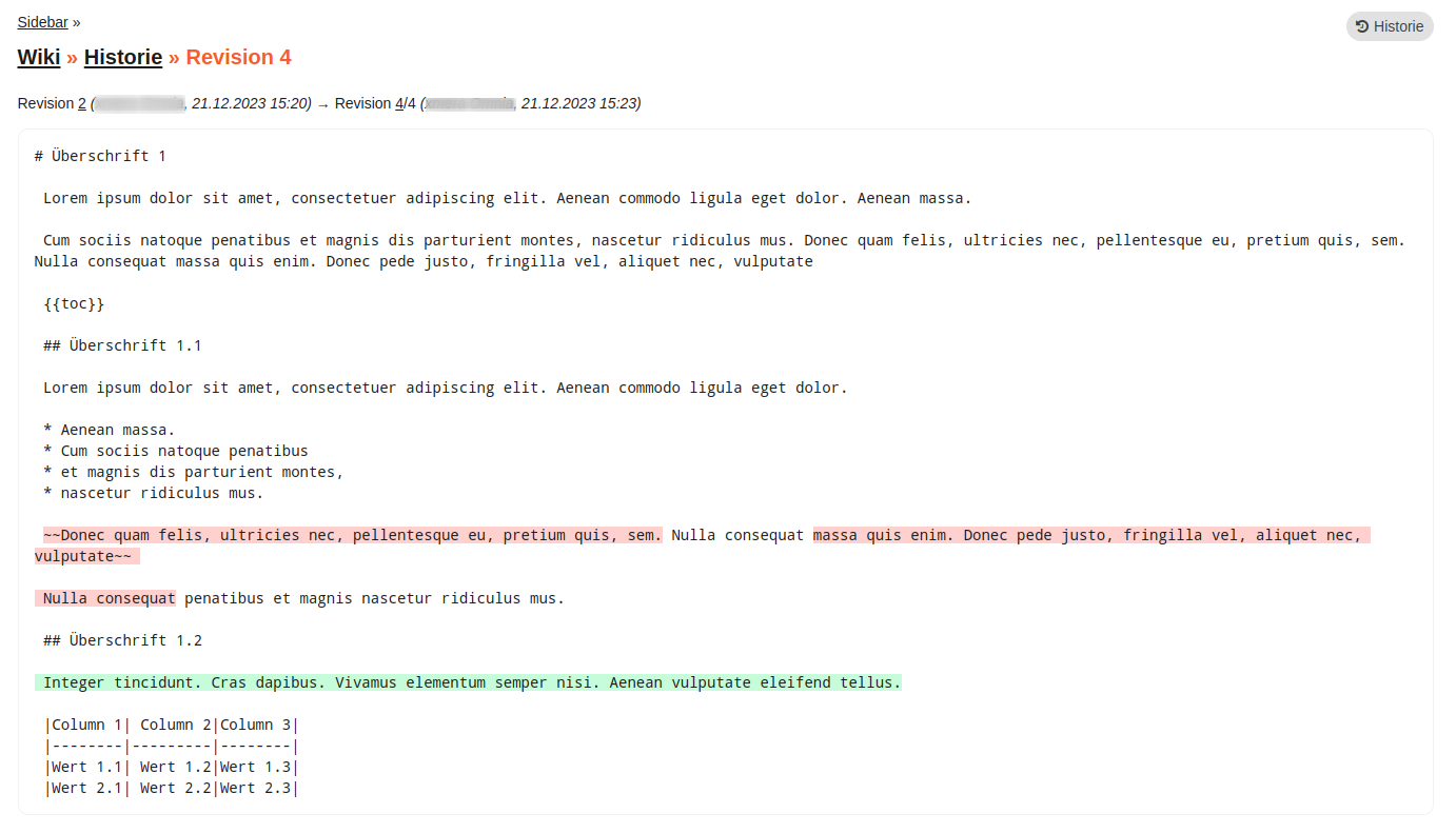modul wiki historie unterschiede