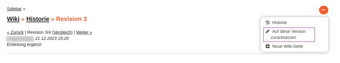 modul wiki historie zuruecksetzen