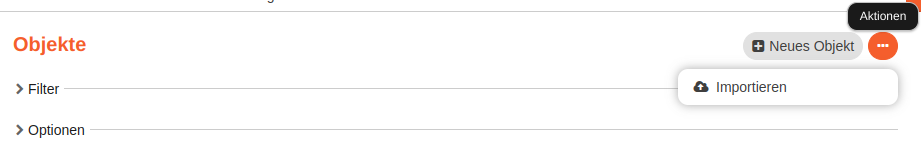 Dateiupload für den Objektimport