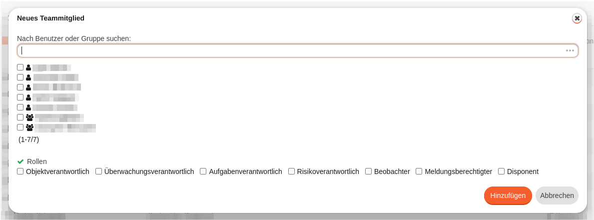 neue Mitglieder hinzufügen