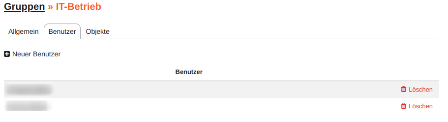 Gruppen Benutzer