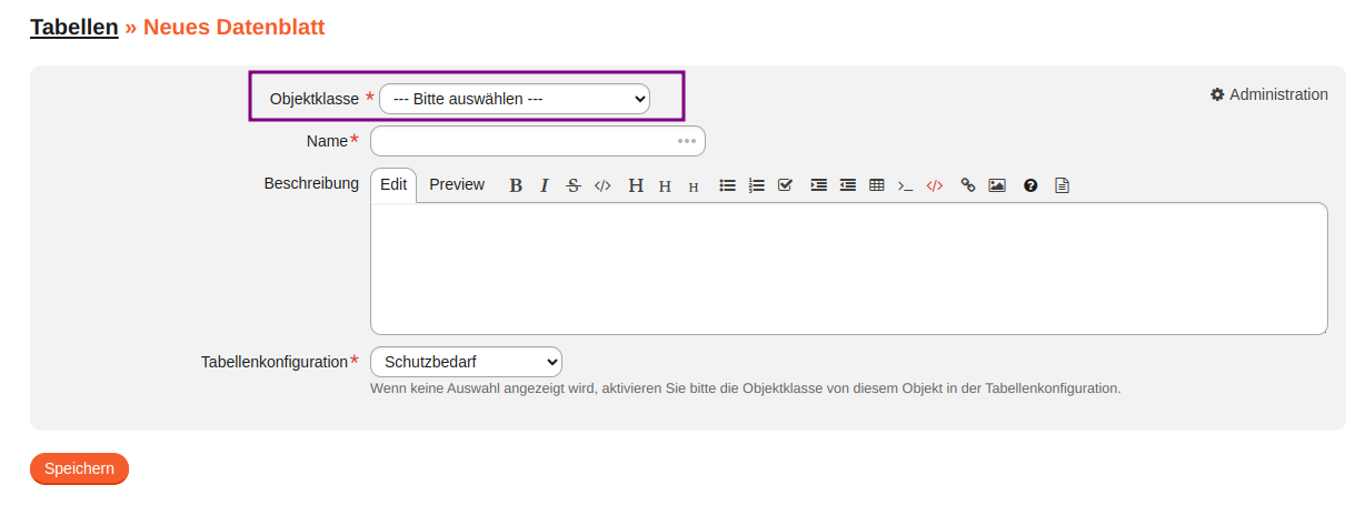 objektklassen datenblatt kopieren