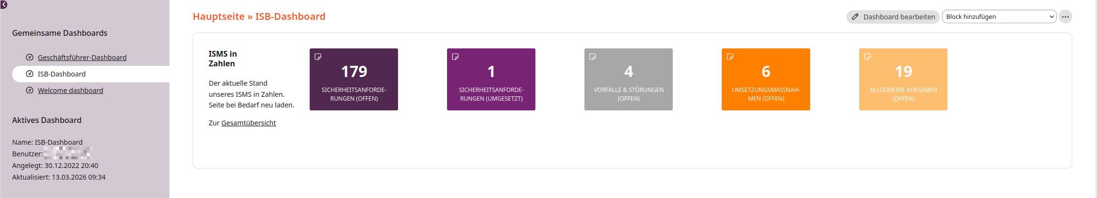 modul dashboard sidebar