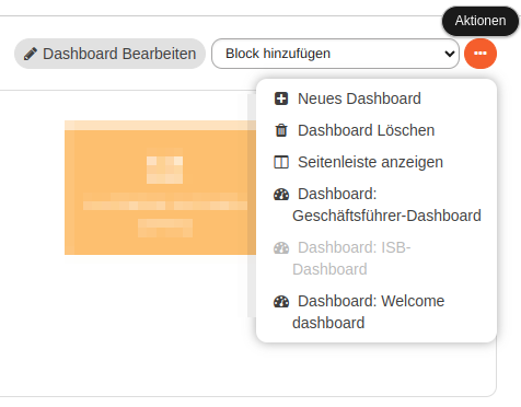 modul dashboard waehlen