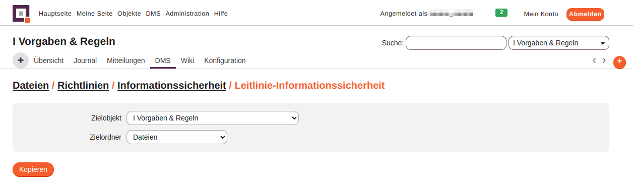 modul dms kopieren verschieben