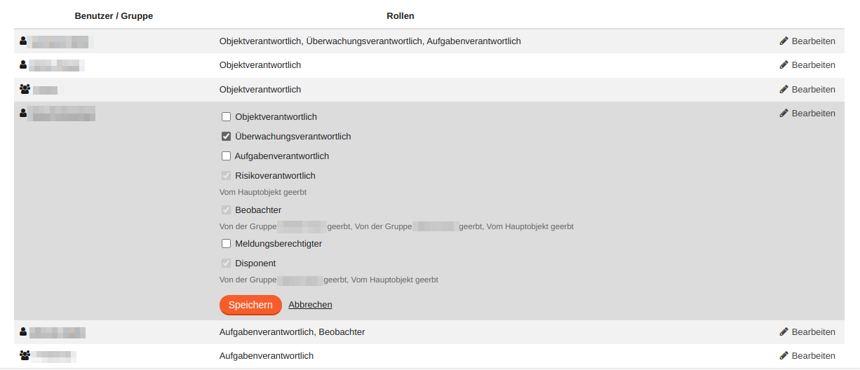 Rollen von Mitgliedern bearbeiten