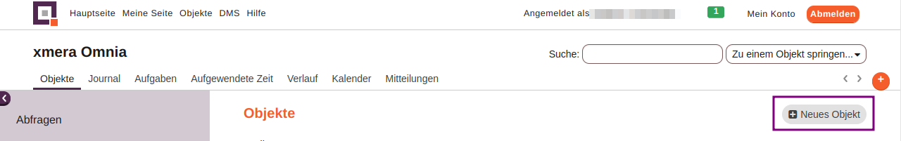 Neues Objekt