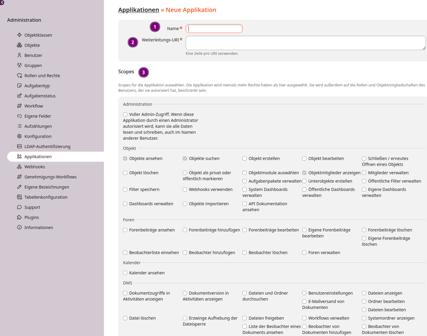 neue Applikation