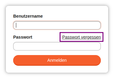 konfiguration authentifizierung passwort zurücksetzen