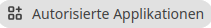 Button autorisierte Applikationen